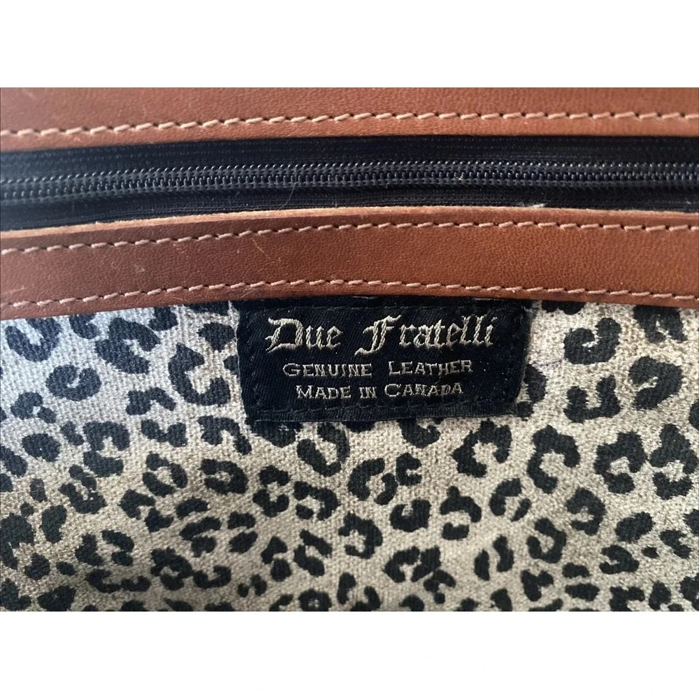 Vintage Due Fratelli Genuine Ostrich Purse Chestnut Brown Dome Shoulder Bag